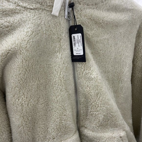 rag & bone Men's Damon Faux-Shearling Full-Zip Hoodie Ivory M BNWT $395 - Picture 8 of 9